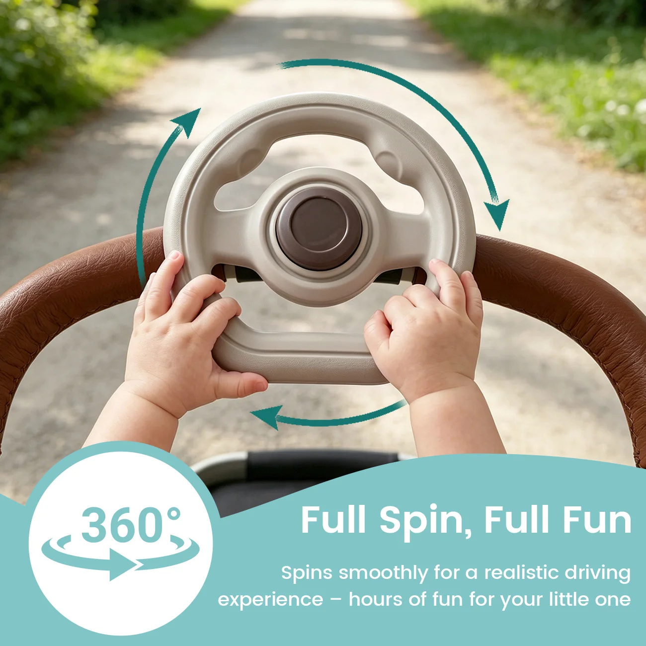 Baby Stroller Steering Wheel & Mirror Set