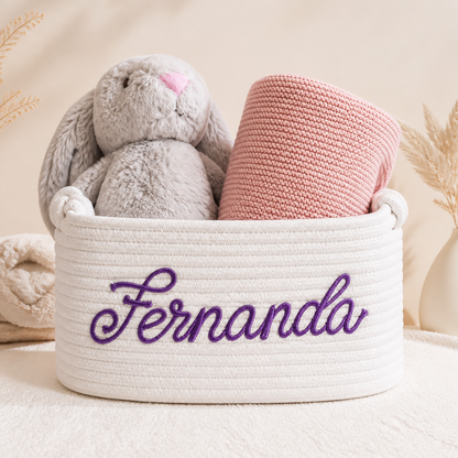 EVAM BABY Multicolor Personalized Knitted Basket