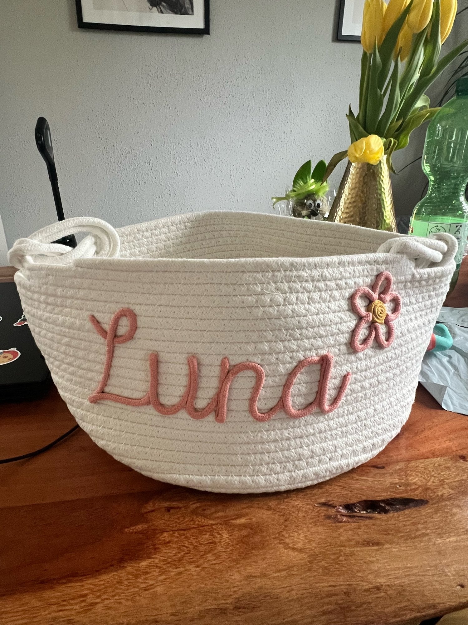 EVAM BABY personalized knitted basket shared by a customer