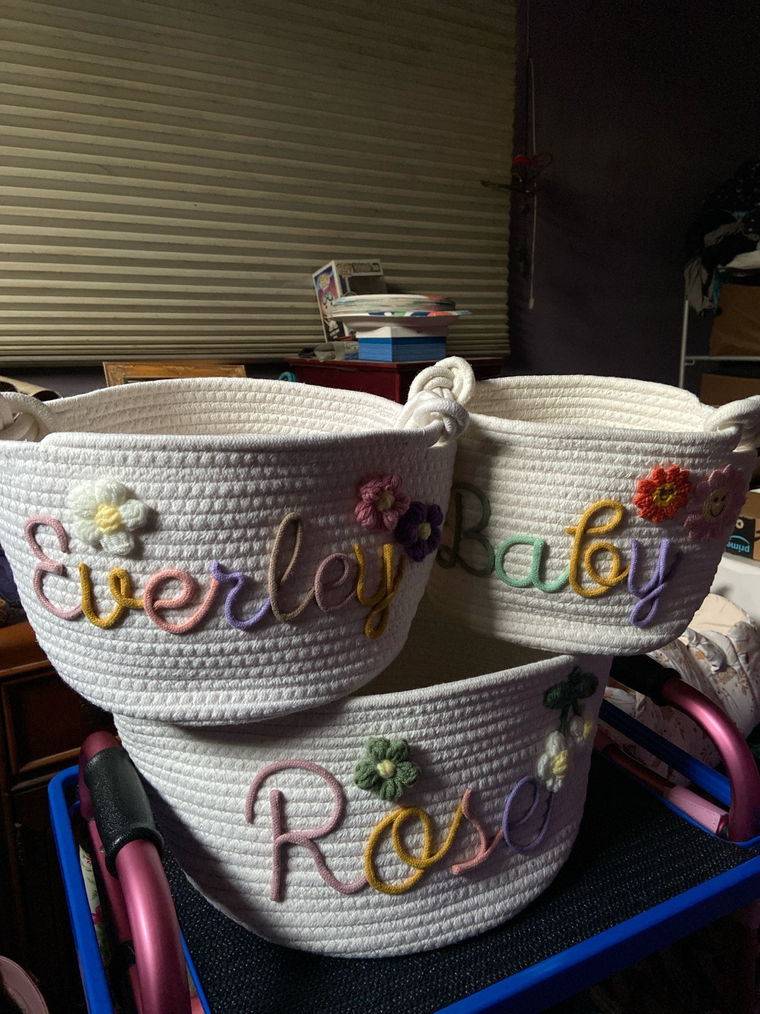 EVAM BABY personalized knitted basket shared by a customer